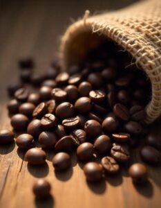 close up image for coffee beans